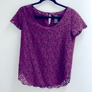 Talula purple lace shirt